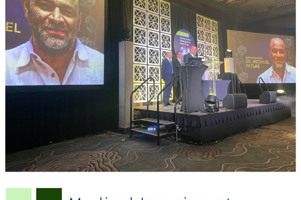 photo of Dr. Michael Patlas on stage at the Canadian Association of Radiologists (CAR) Annual Scientific Meeting
