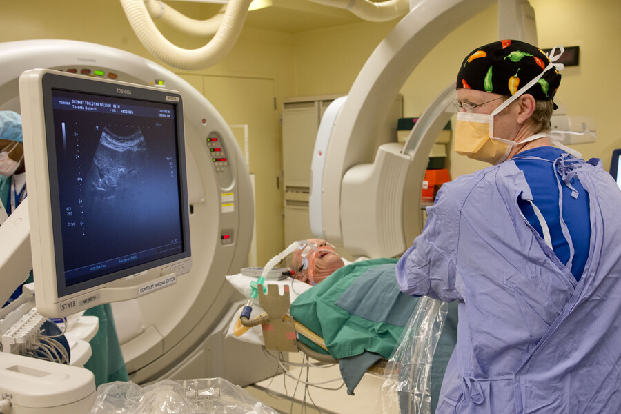 Image of Radiologist performing a procedure