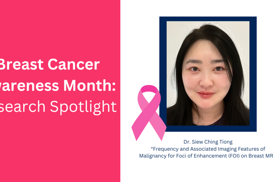 Headshot, Dr. Siew Ching Tiong with "Breast Cancer Awareness Month"