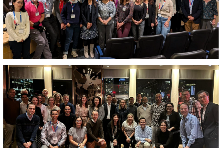 Two photos of groups of attendees at the Hands-On Course for Pediatric Cardiovascular MRI and 18th SPR Advanced Symposium on Pediatric Cardiovascular Imaging 
