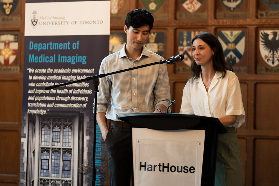 Diagnostic Radiology Chief Resident Adam Min and Deputy Chief Resident Sandra Fiset