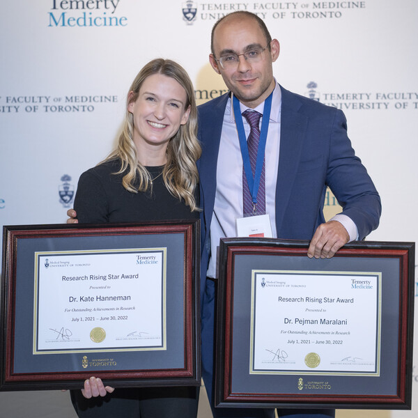 Photograph of Dr. Kate Hanneman and Dr. Pejman Maralani